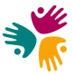 symbol with hands that represent education